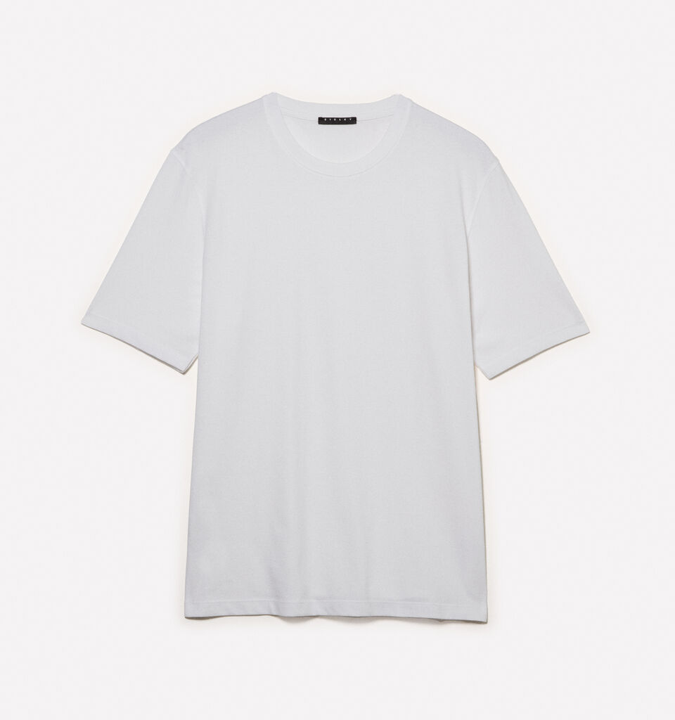 White regular fit short sleeve t-shirt - men's short sleeve t-shirts - White | Sisley image number 5